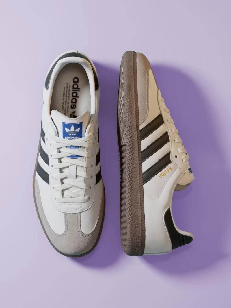 Adidas White and Grey Leather Shoes