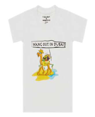 Life Is UAE: Kids' Hang Out in Dubai T-Shirt - Fun Camel Souvenir Gift