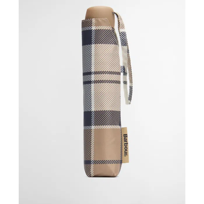 Barbour Mini Umbrella - Hessian Navy Tartan