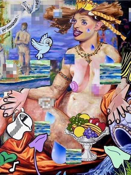 Allison Zuckerman - Encrypted Bather, 2018