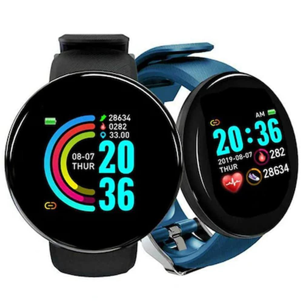 Fitbit Blue Black Band Digital Fitness Watch