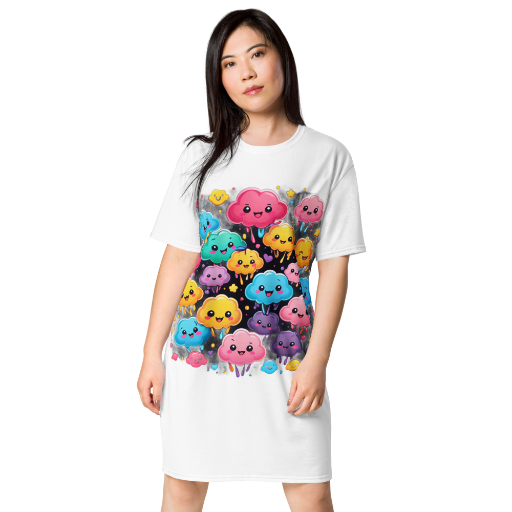 All-Over Print T-Shirt Dress