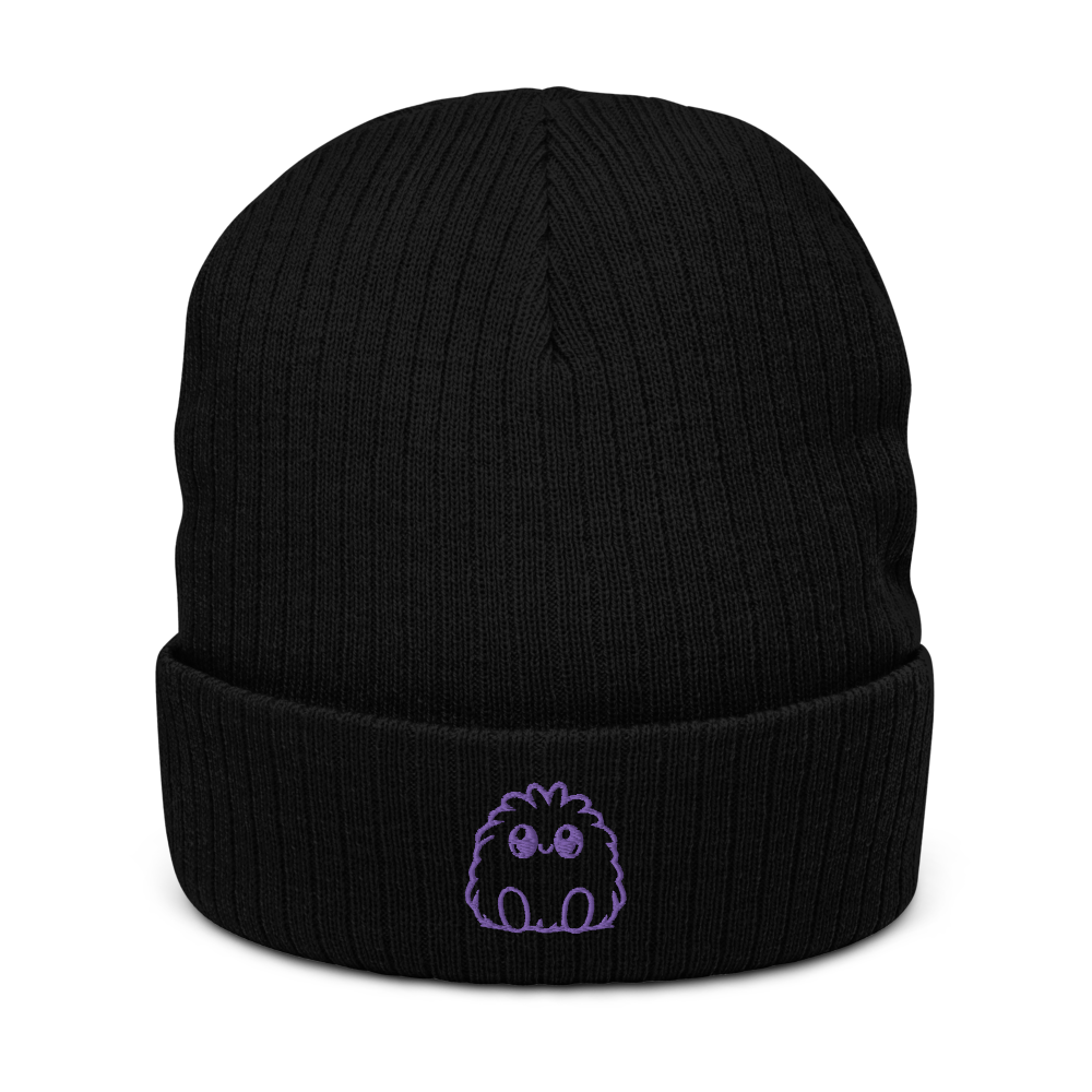  Fuzzy Nugz OG Beanie | Ribbed Knit Puff Embroidery.