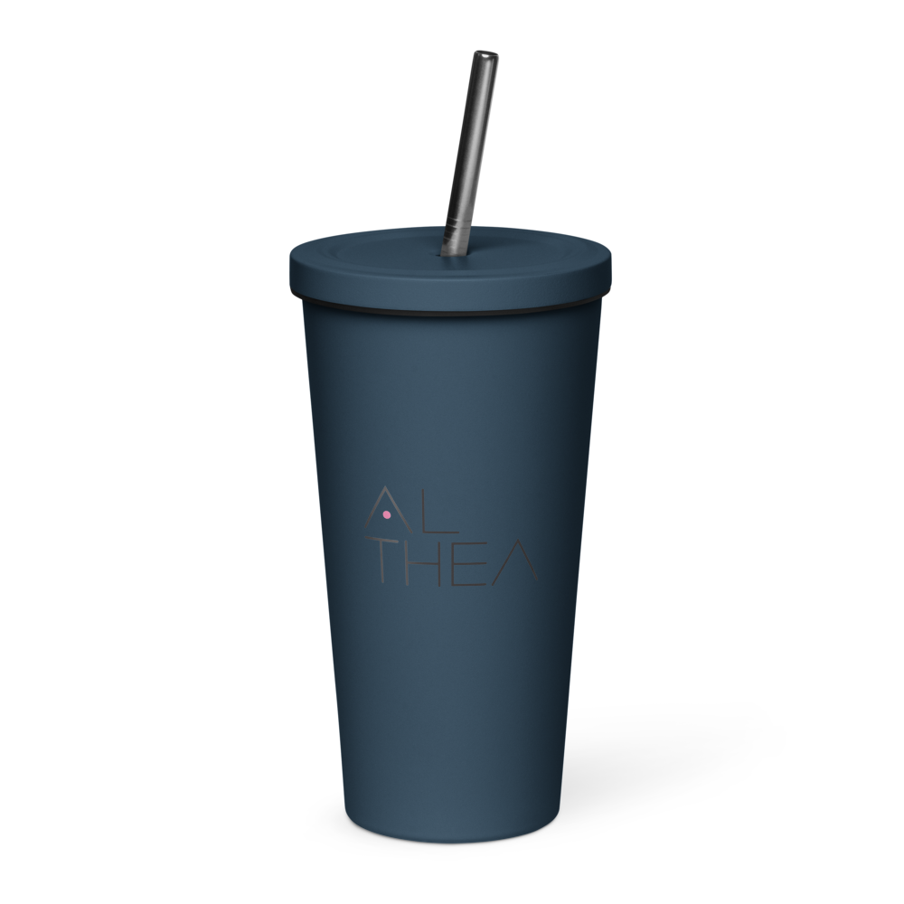 Insulated Tumbler with a Straw
