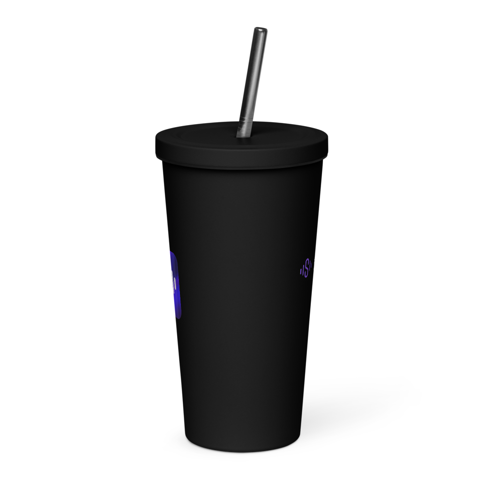 Insulated Tumbler with a Straw