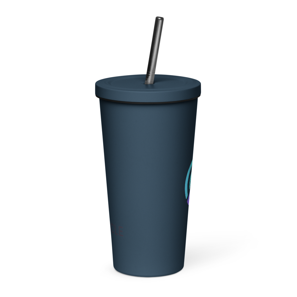 Insulated Tumbler with a Straw