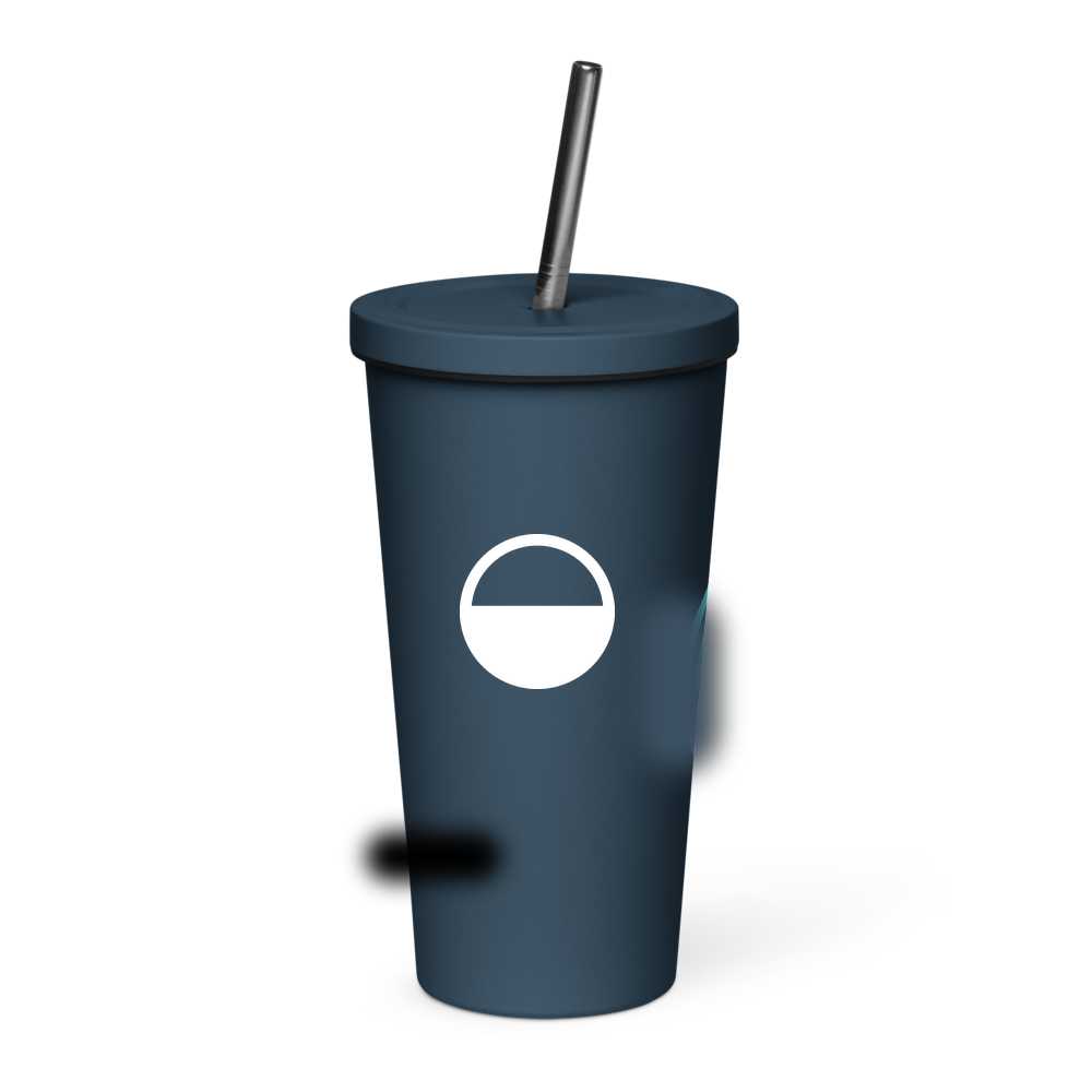 Insulated Tumbler with a Straw